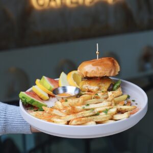 Monaco classic smashed burger & fries
